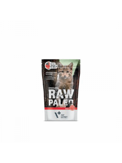 Cat Raw Paleo wet Sterilised Beef 100gr